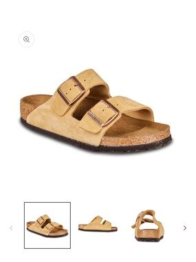 Birkenstock Kids Arizona Suede Sandal in Latte Cream - Women’s 10/Men’s 8